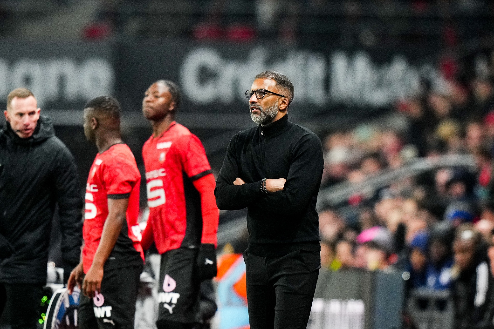 Habib Beye, l'entraîneur du Stade Rennais