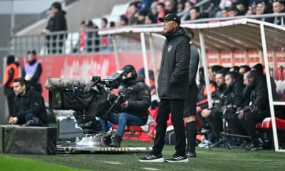 L'entraîneur du FC Nantes, Antoine Kombouaré, lors du match à Reims.