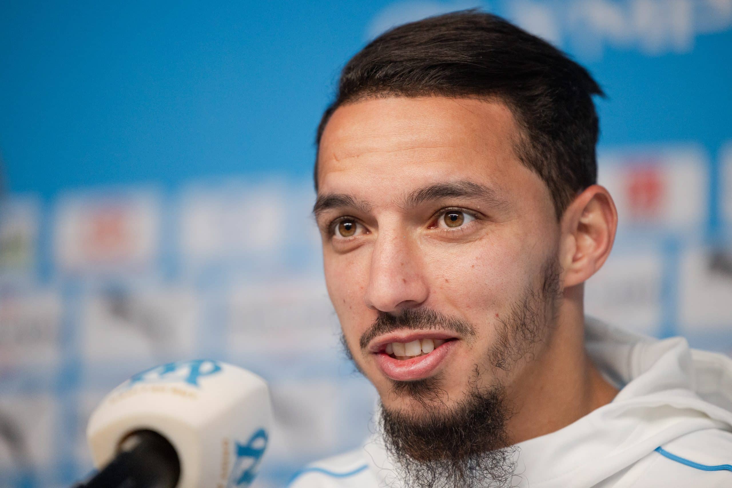 Ismaël Bennacer lors sa présentation à l'OM.