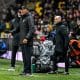 L'entraîneur du FC Nantes, Antoine Kombouaré, lors du match contre Brest.