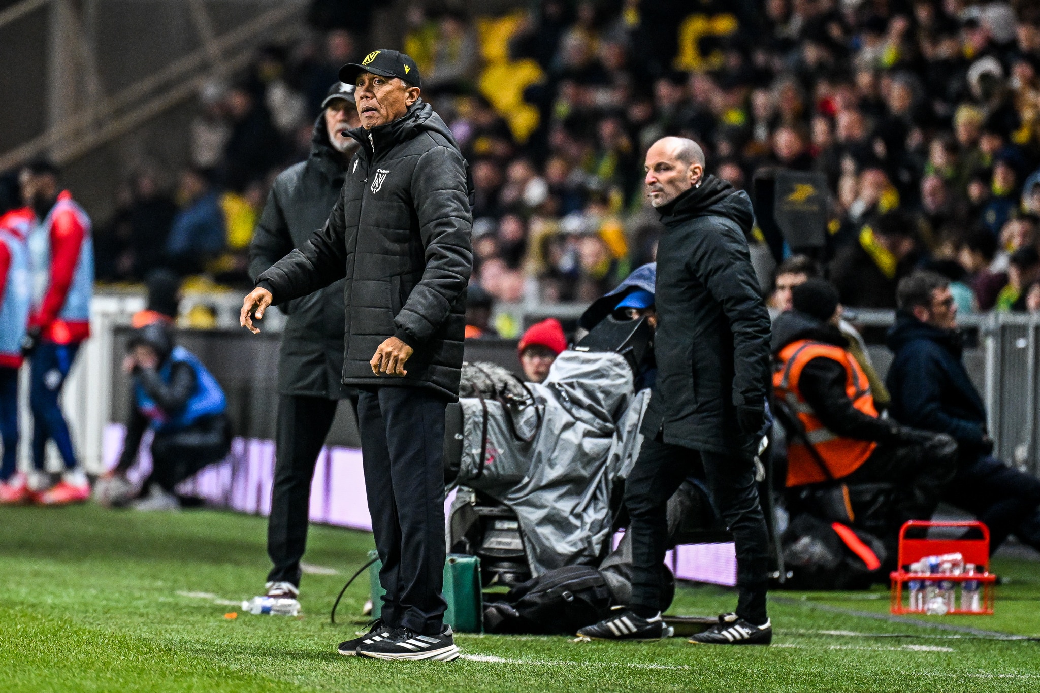 L'entraîneur du FC Nantes, Antoine Kombouaré, lors du match contre Brest.