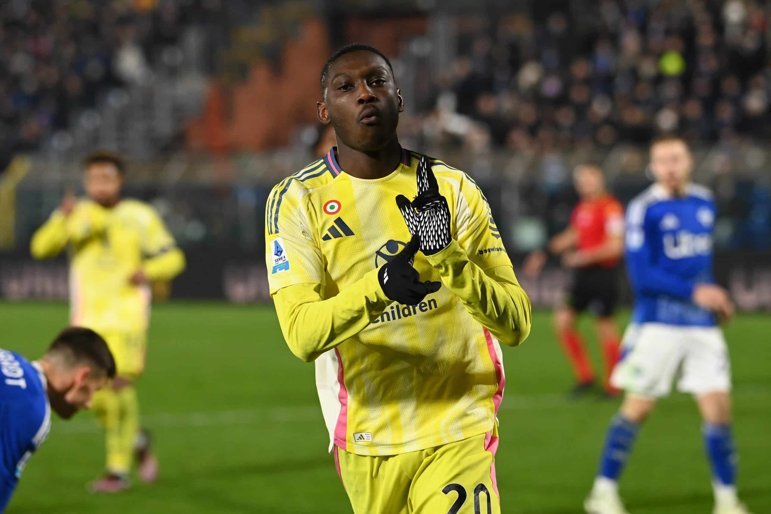 Randal Kolo Muani sous le maillot de la Juventus Turin.