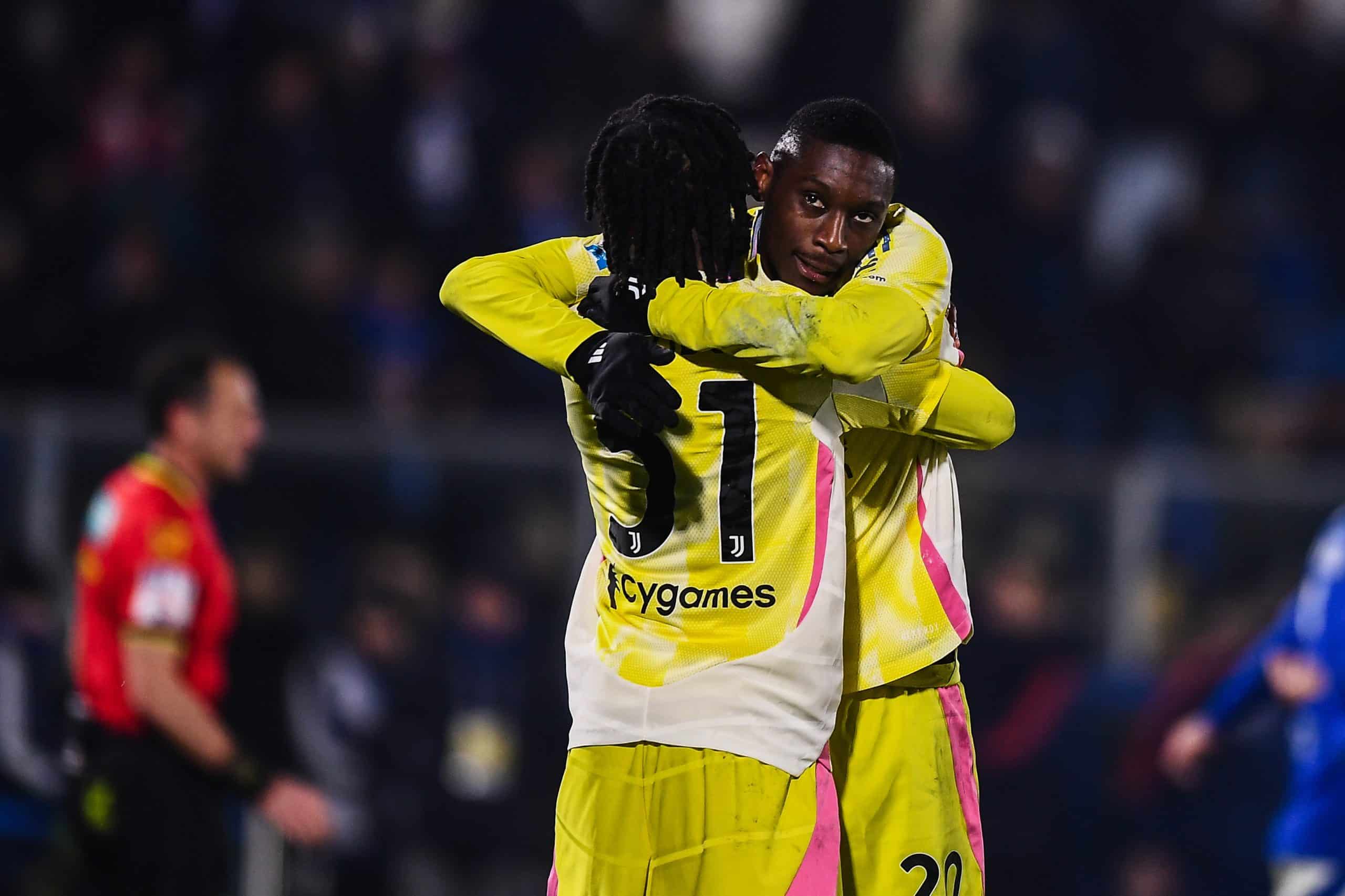 La joie de Randal Kolo Muani après son doublé lors de la victoire de la Juventus à Côme.