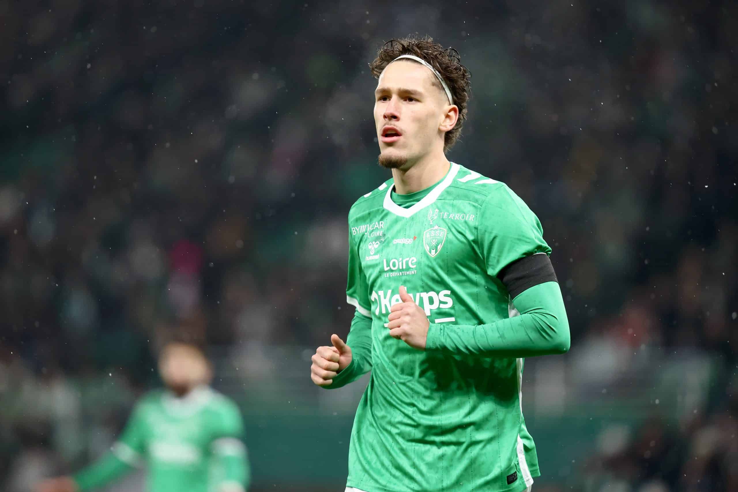 Lucas Stassin, l'attaquant des Verts de l'ASSE.