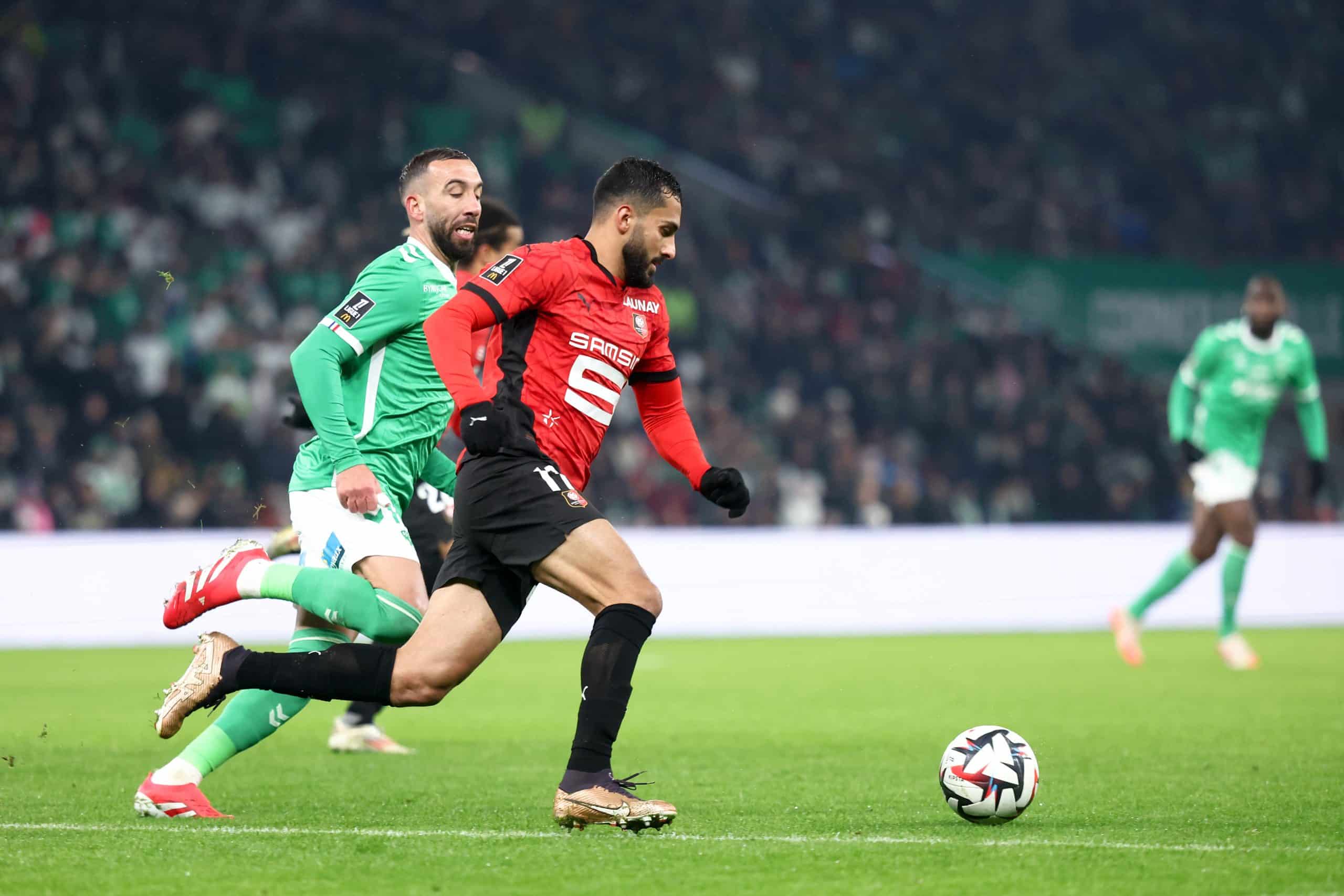 Le milieu de l'ASSE Florian Tardieu, face au Stade Rennais.