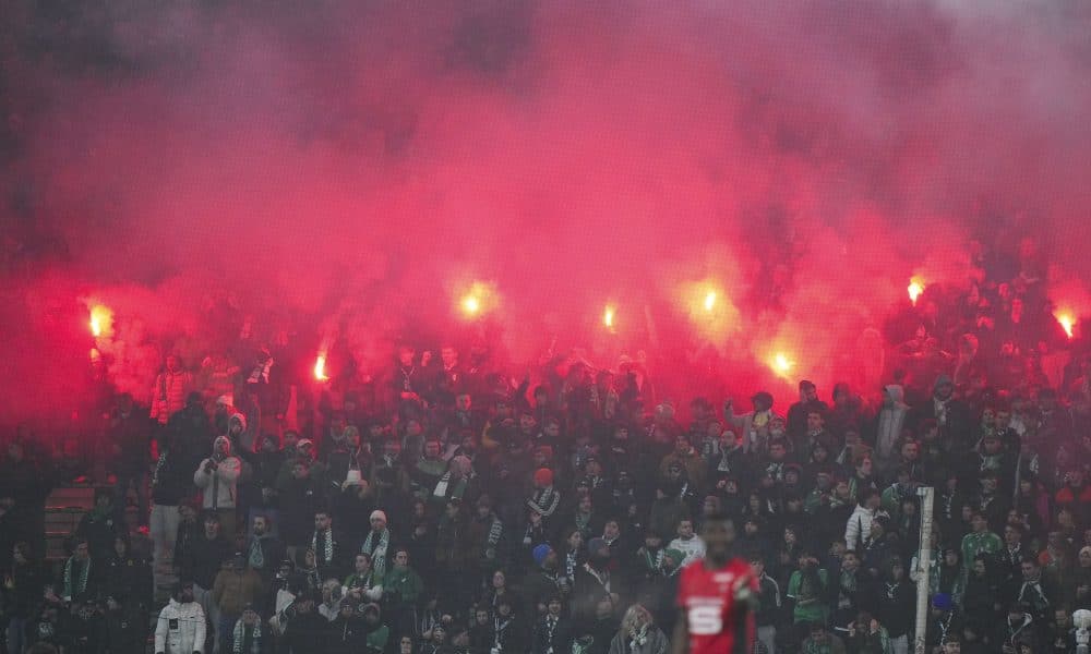 Supporters de l'AS Saint-Etienne lors du match contre Rennes.