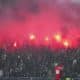 Supporters de l'AS Saint-Etienne lors du match contre Rennes.