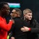 Jordan James et Habib Beye, la belle accolade au Stade Rennais.