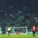 Les supporters des Verts lors d'ASSE - Stade Rennais