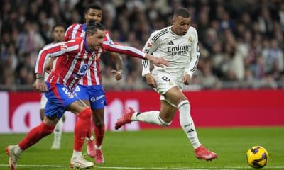 Kylian Mbappé lors du match aller entre le Real Madrid et l'Atlético Madrid