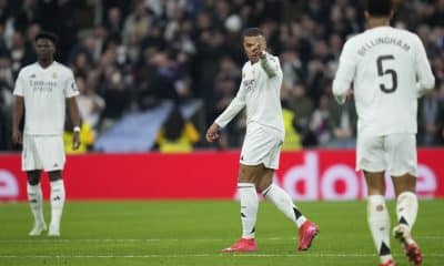 La joie de Kylian Mbappé après son égalisation lors de Real Madrid-Atlético.