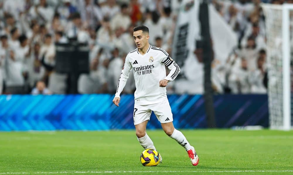 Le capitaine du Real Madrid, Lucas Vazquez, lors du derby.