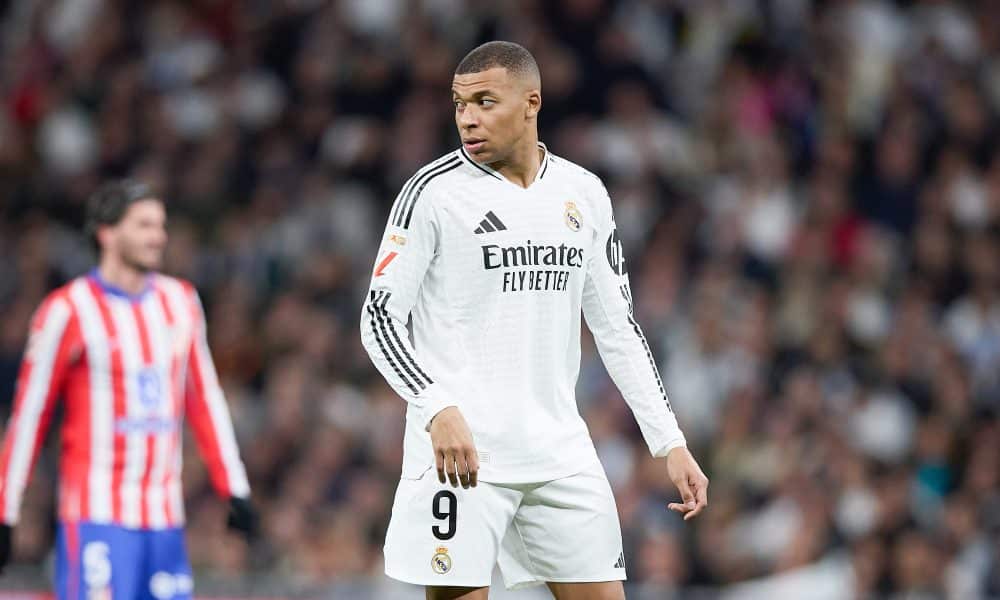 Kylian Mbappé lors du derby entre le Real Madrid et l'Atlético.