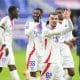 La joie des joueurs de l'OL après la victoire sur Reims.