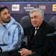 Carlo Ancelotti lors de Manchester City - Real Madrid