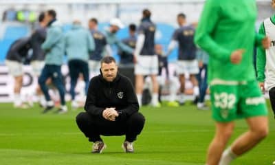 L'entraîneur de l'ASSE, Eirik Horneland, lors du match à Marseille.