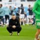 L'entraîneur de l'ASSE, Eirik Horneland, lors du match à Marseille.