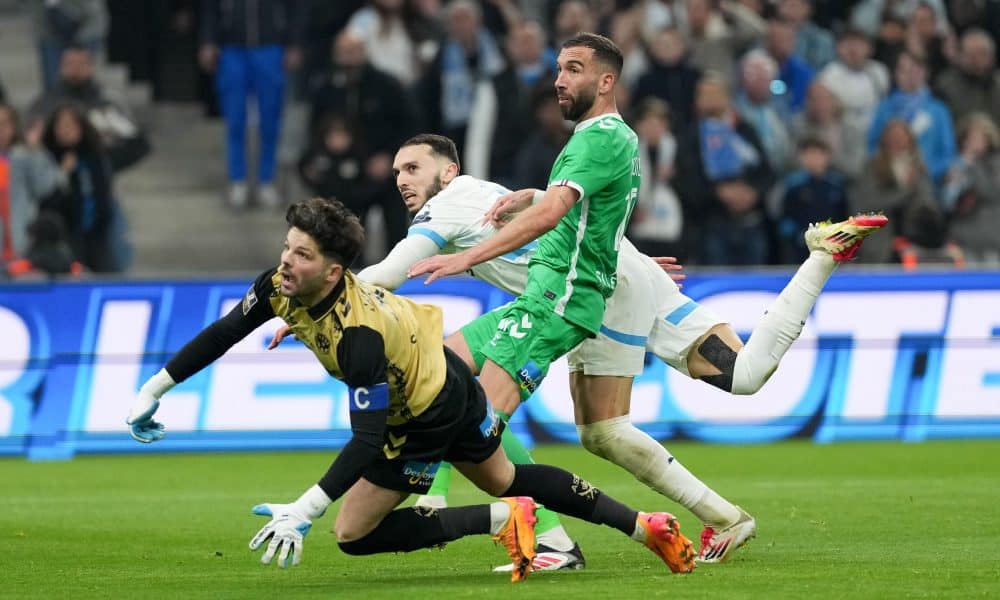 Gautier Larsonneur sur le 4e but encaissé par l'ASSE face à l'OM.