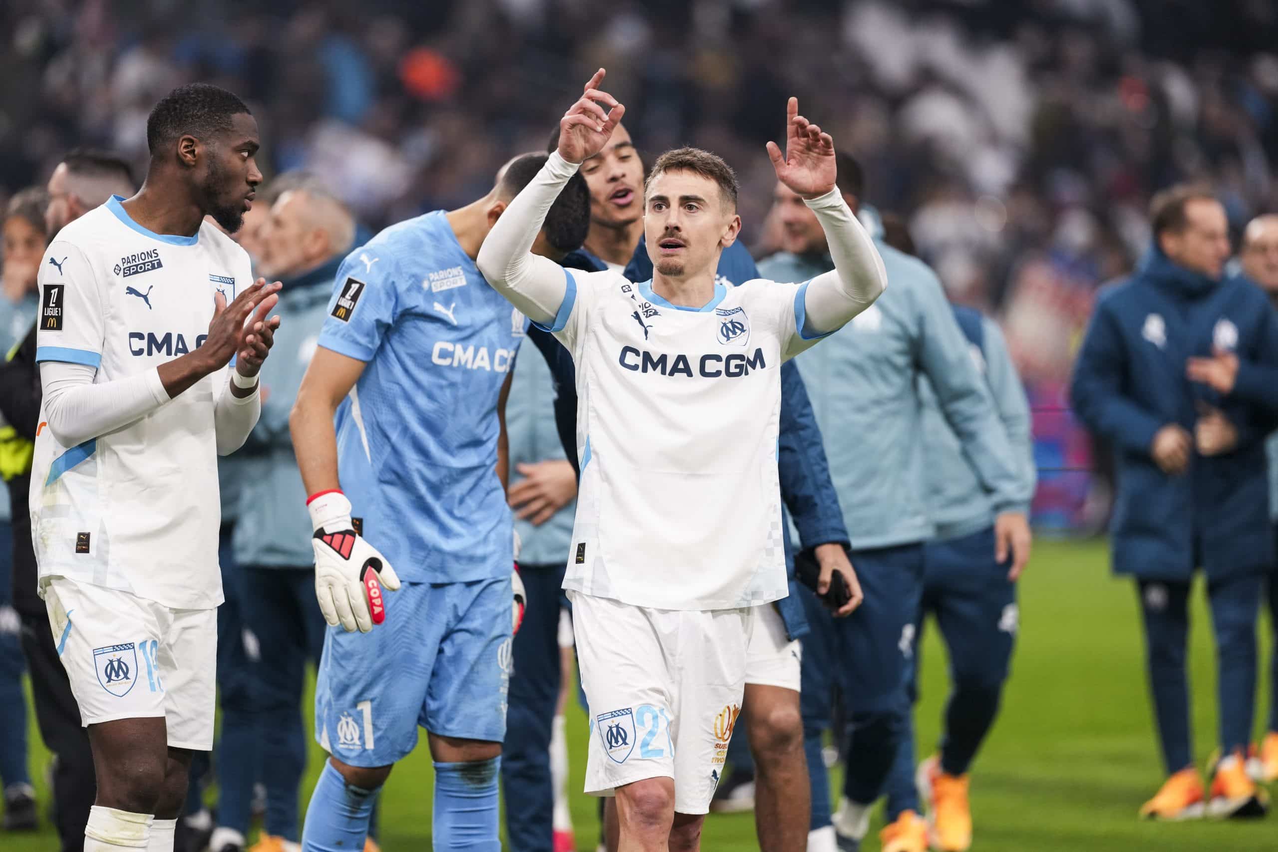 La joie de Valentin Rongier après une victoire de l'OM.