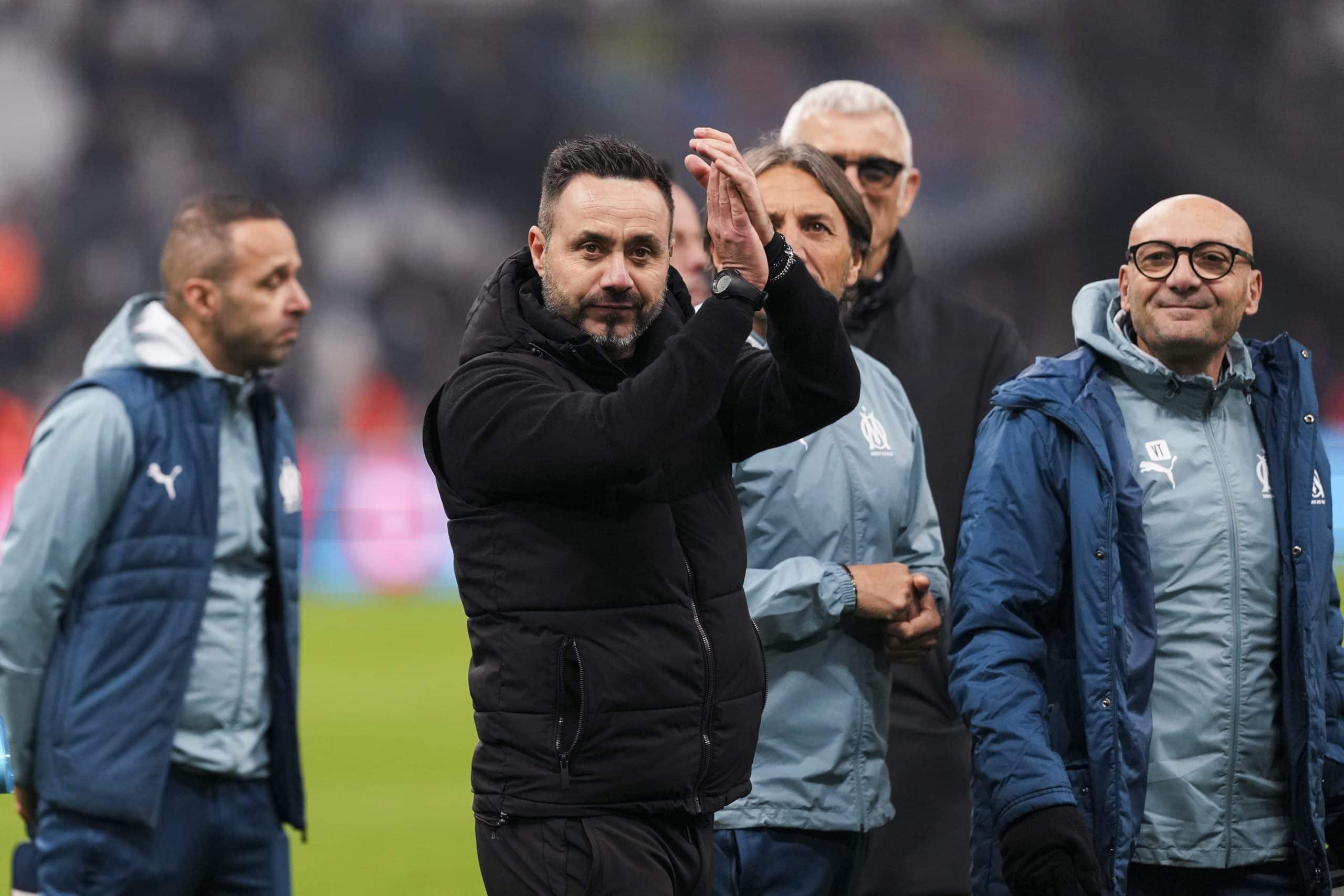 L'entraîneur de l'OM, Roberto De Zerbi.