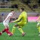 La faute de Nicolas Cozza sur Vanderson lors d'AS Monaco - FC Nantes