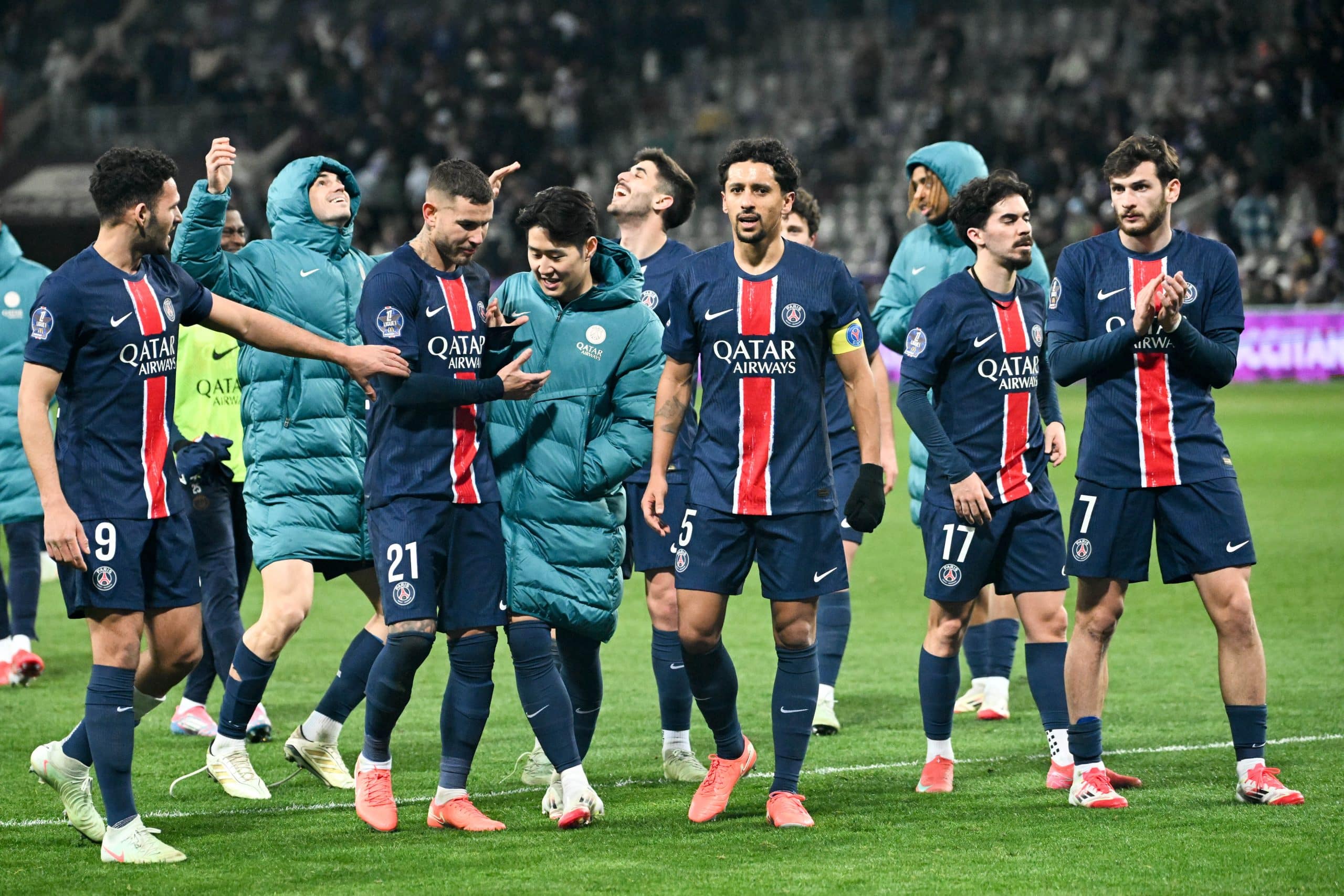 Les joueurs du PSG