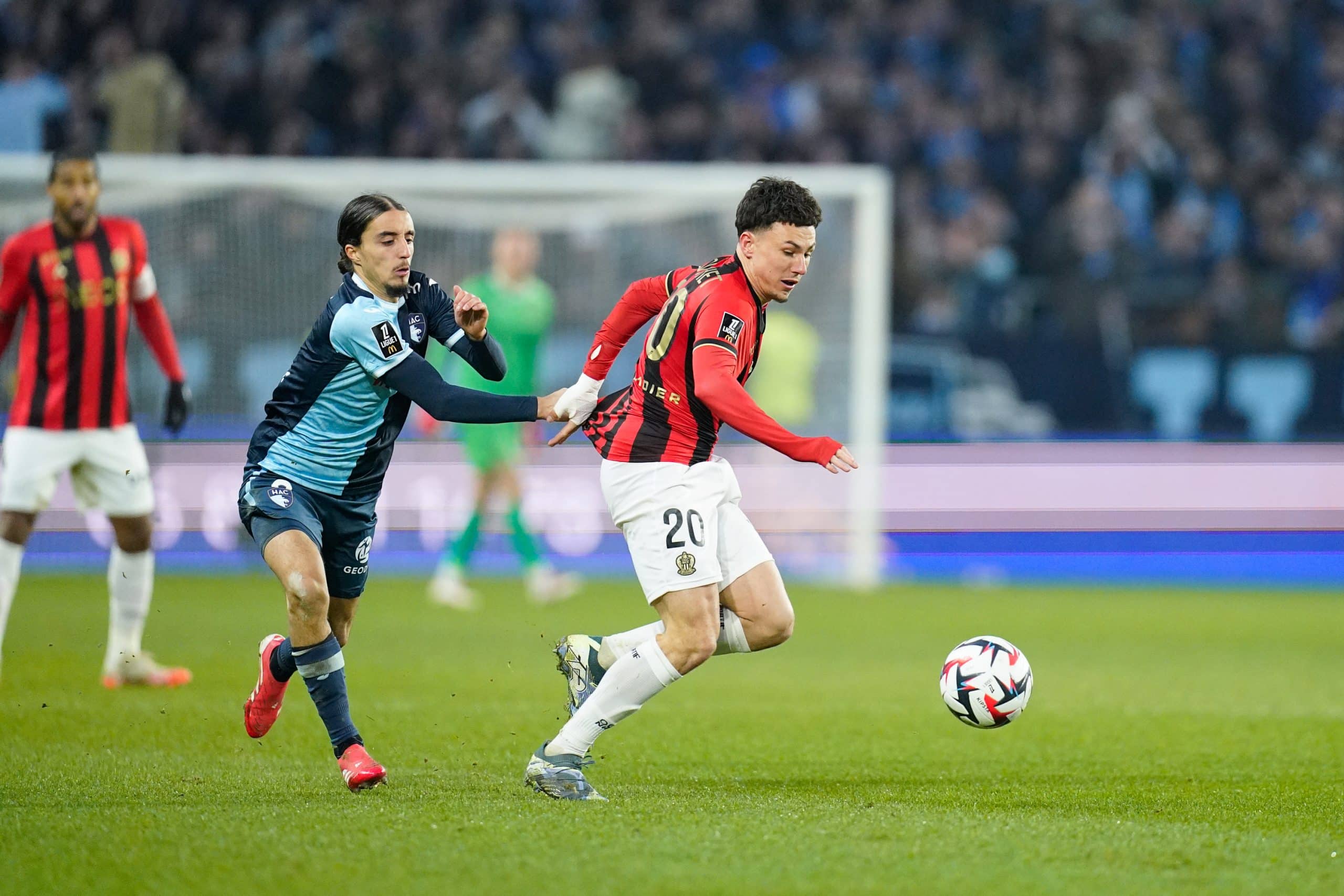 Le Niçois Tom Louchet face au Havre.