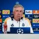 L'entraîneur du Real Madrid, Carlo Ancelotti, lors d'une conférence de presse.