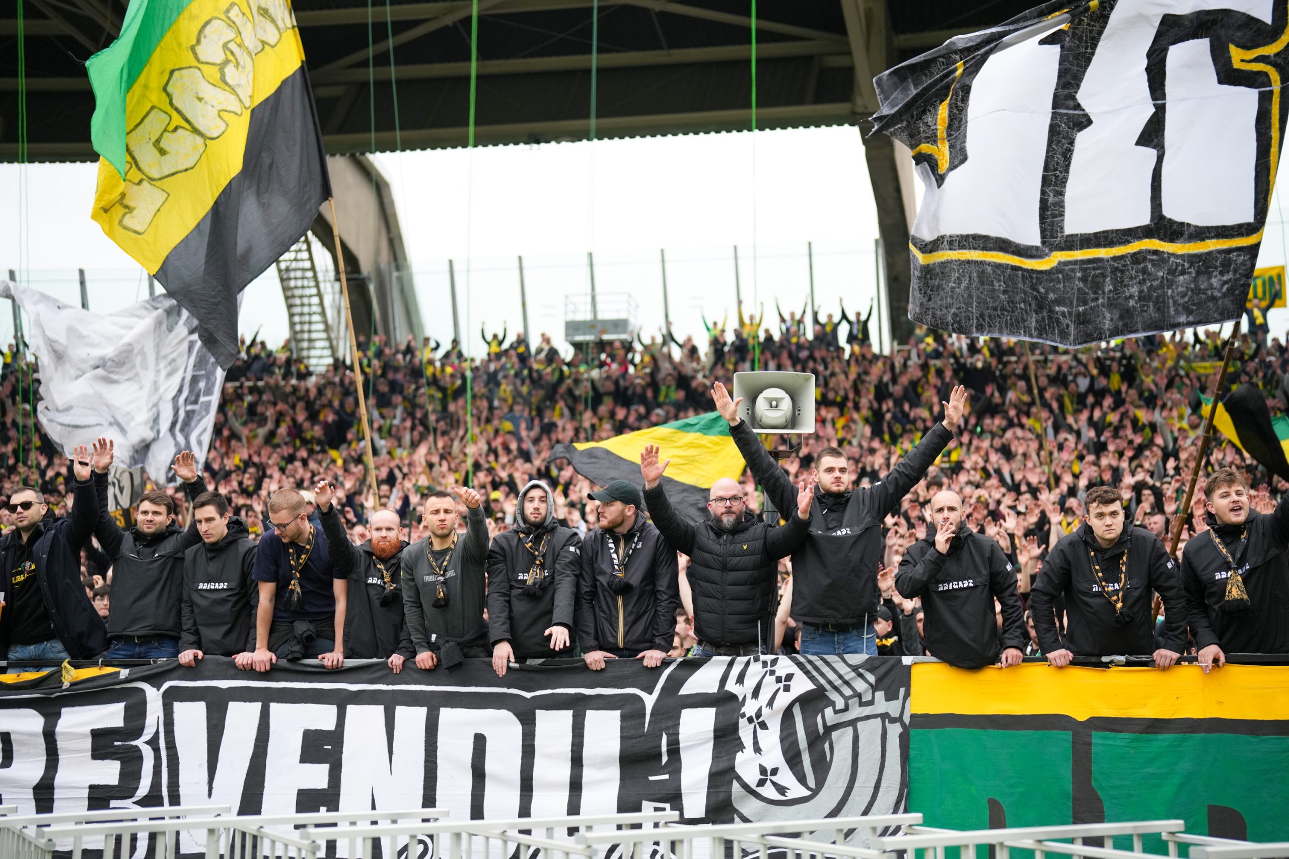 La Brigade Loire du FC Nantes.