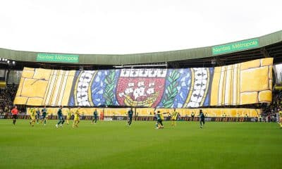 Tifo de la Brigade Loire lors de la réception du RC Lens.