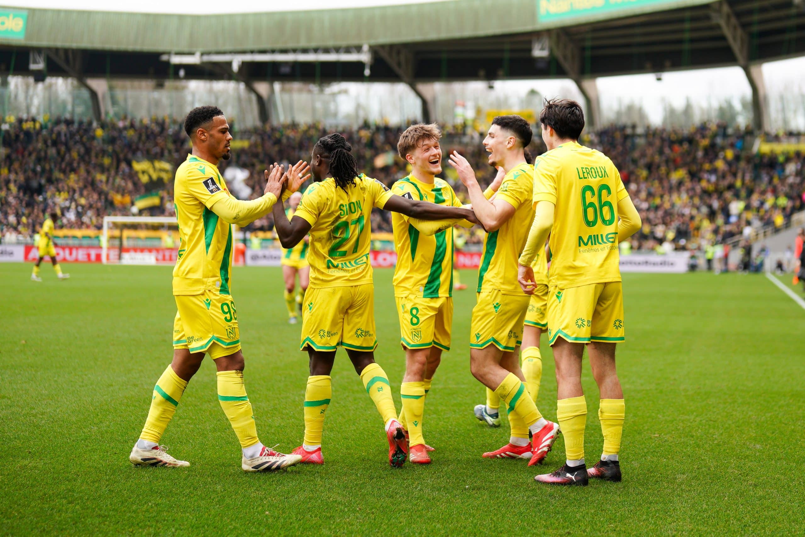 La joie des joueurs du FC Nantes.