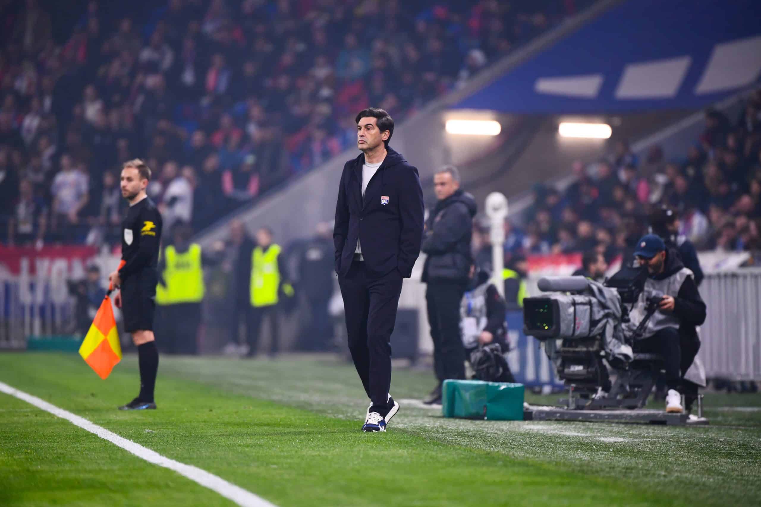 L'entraîneur de l'OL, Paulo Fonseca, lors du match contre le PSG.