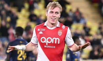 Mika Biereth, l'attaquant de l'AS Monaco.