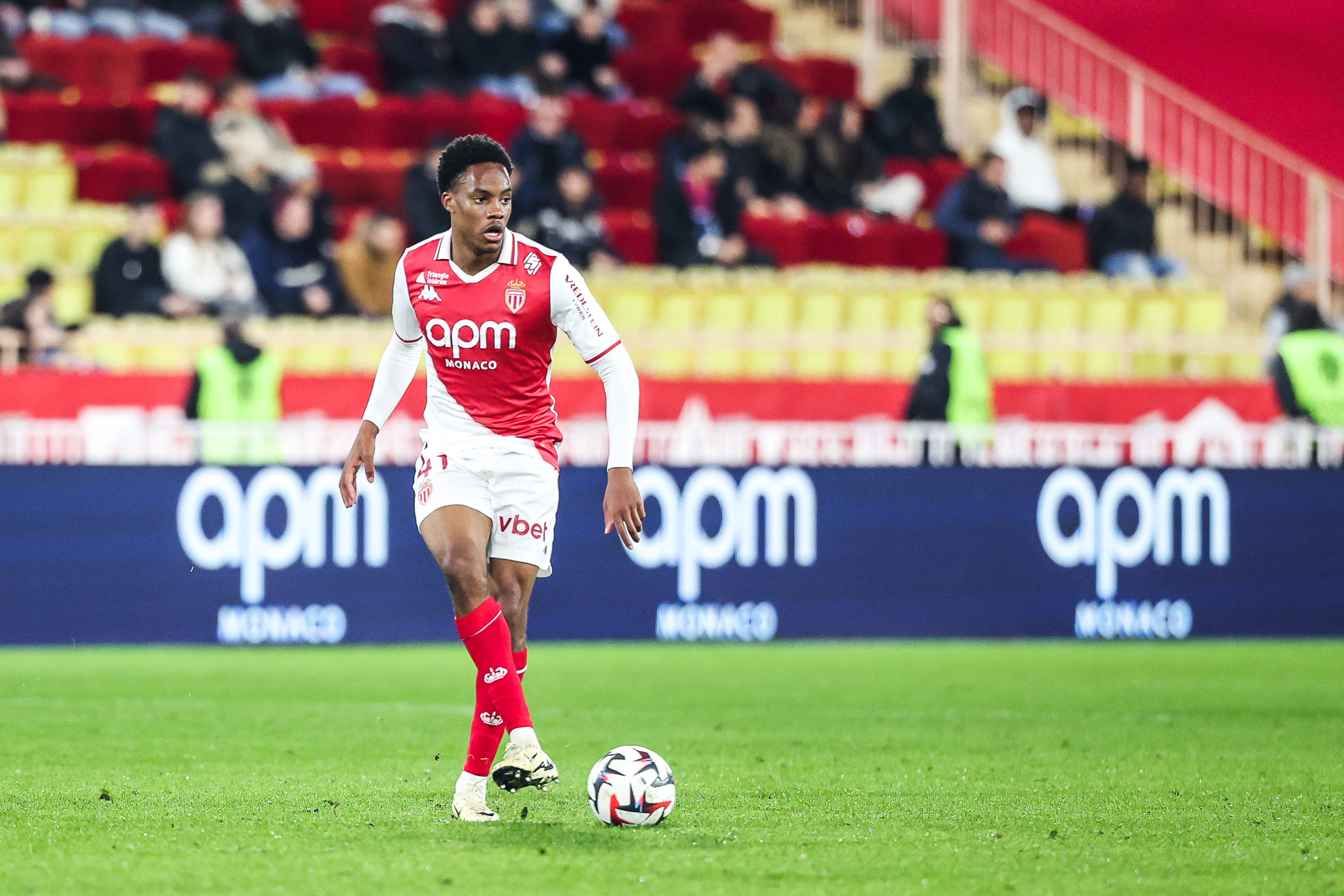 Le jeune Lucas Michal lors d'un match de l'AS Monaco la saison dernière.