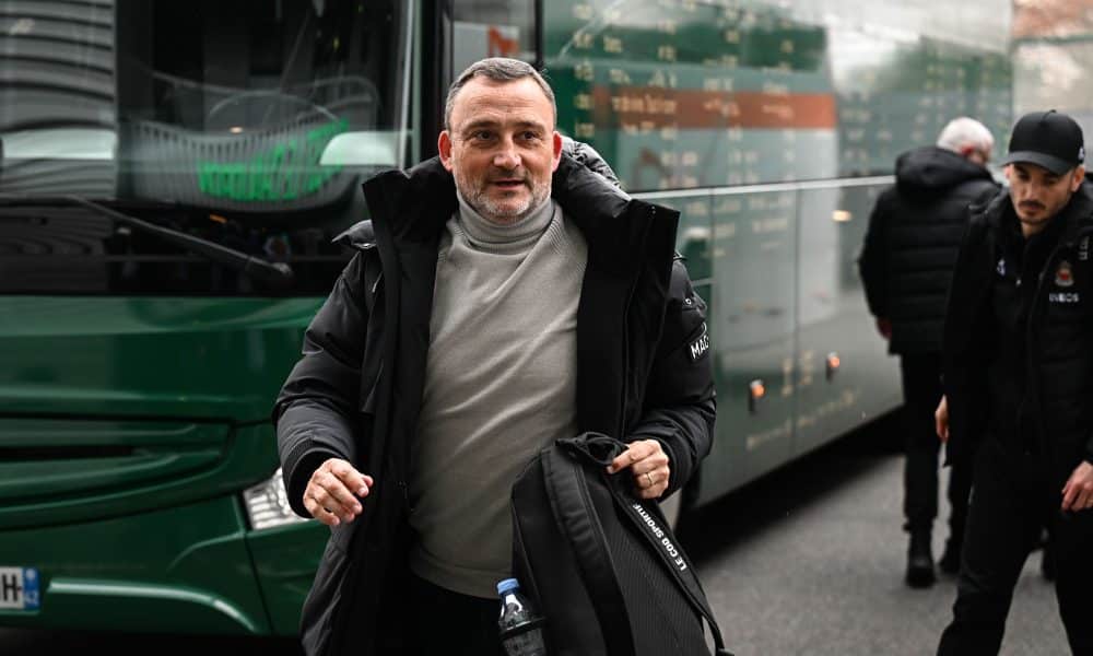 Franck Haise, le coach de l'OGC Nice à Saint-Etienne.