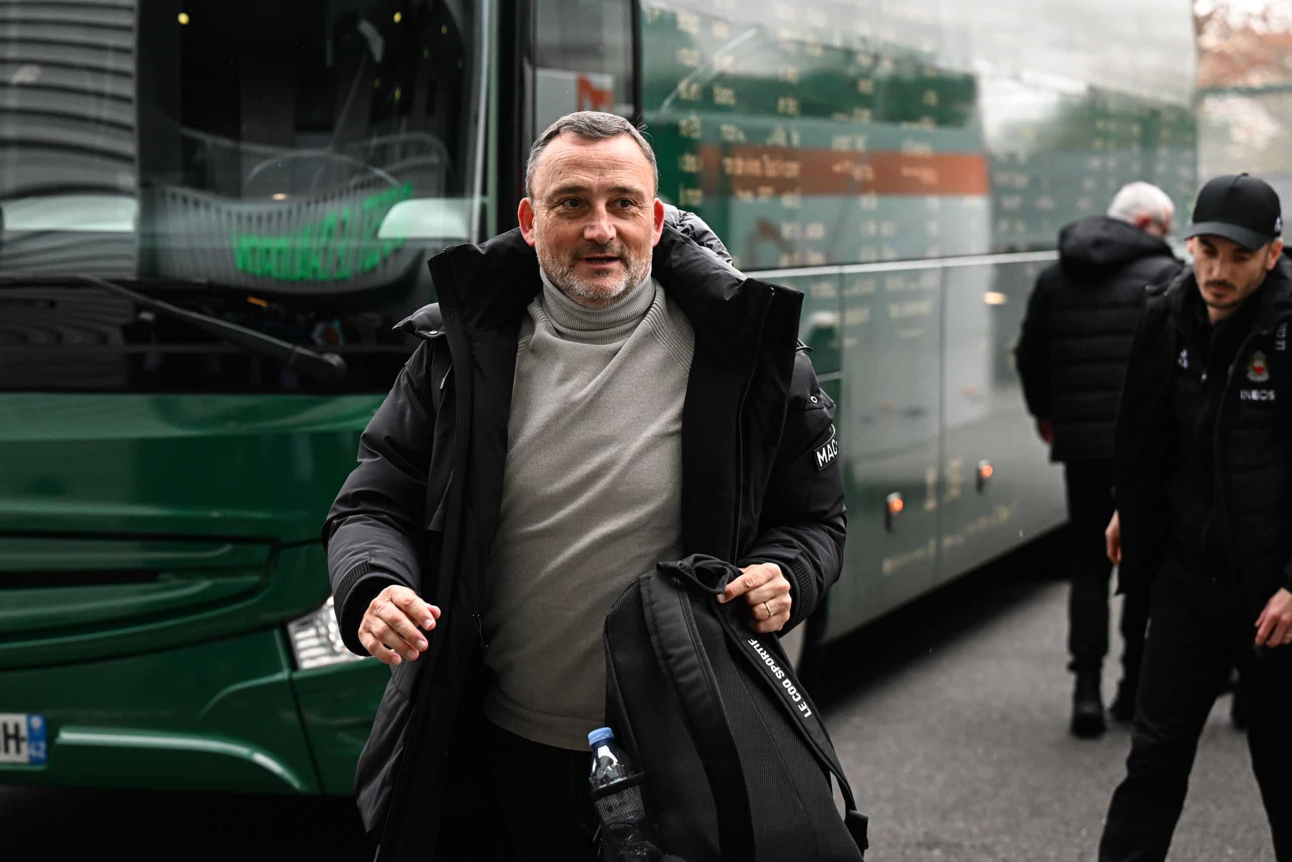 Franck Haise, le coach de l'OGC Nice à Saint-Etienne.