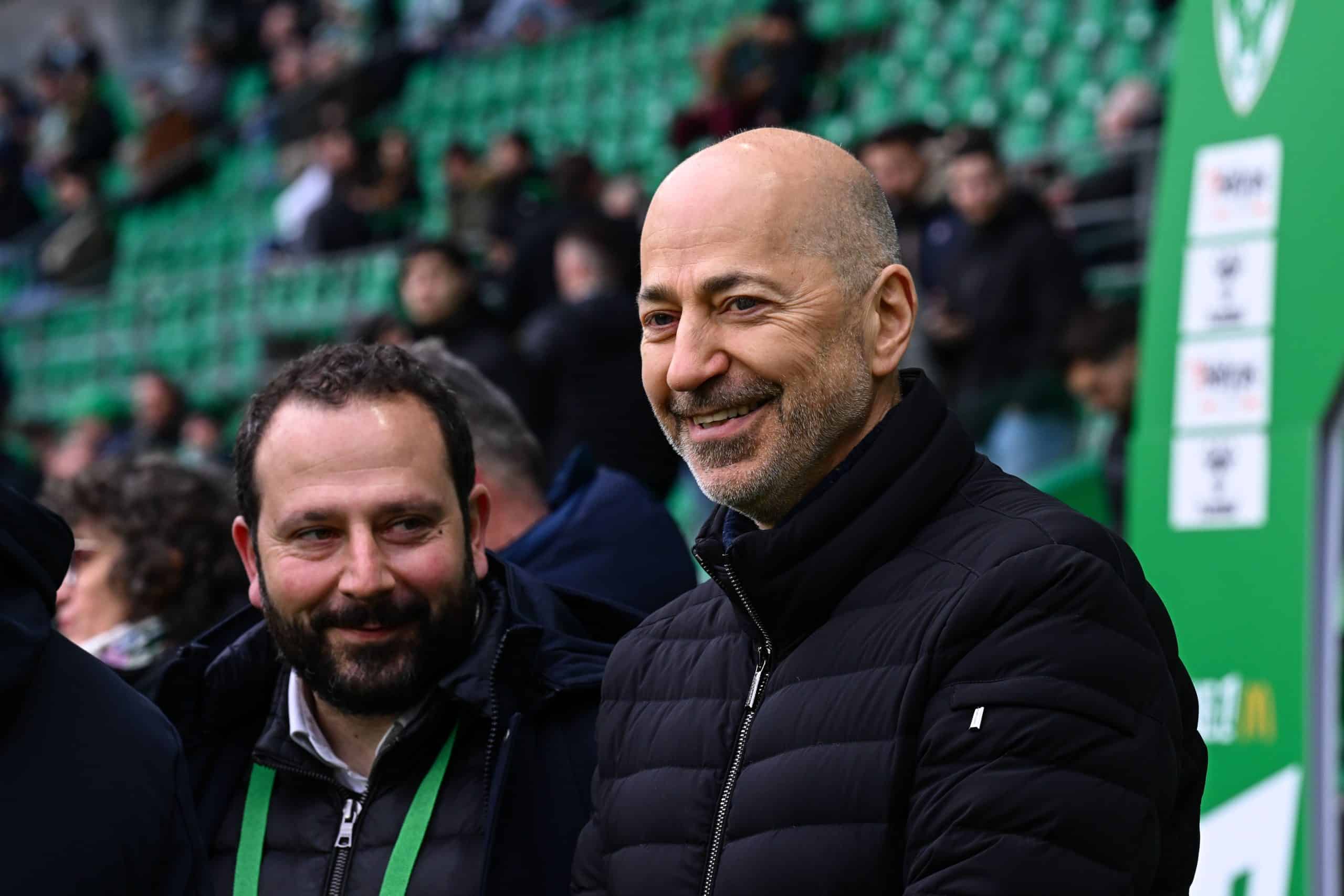 Ivan Gazidis, le président de l'ASSE, ici avec Samuel Rustem.