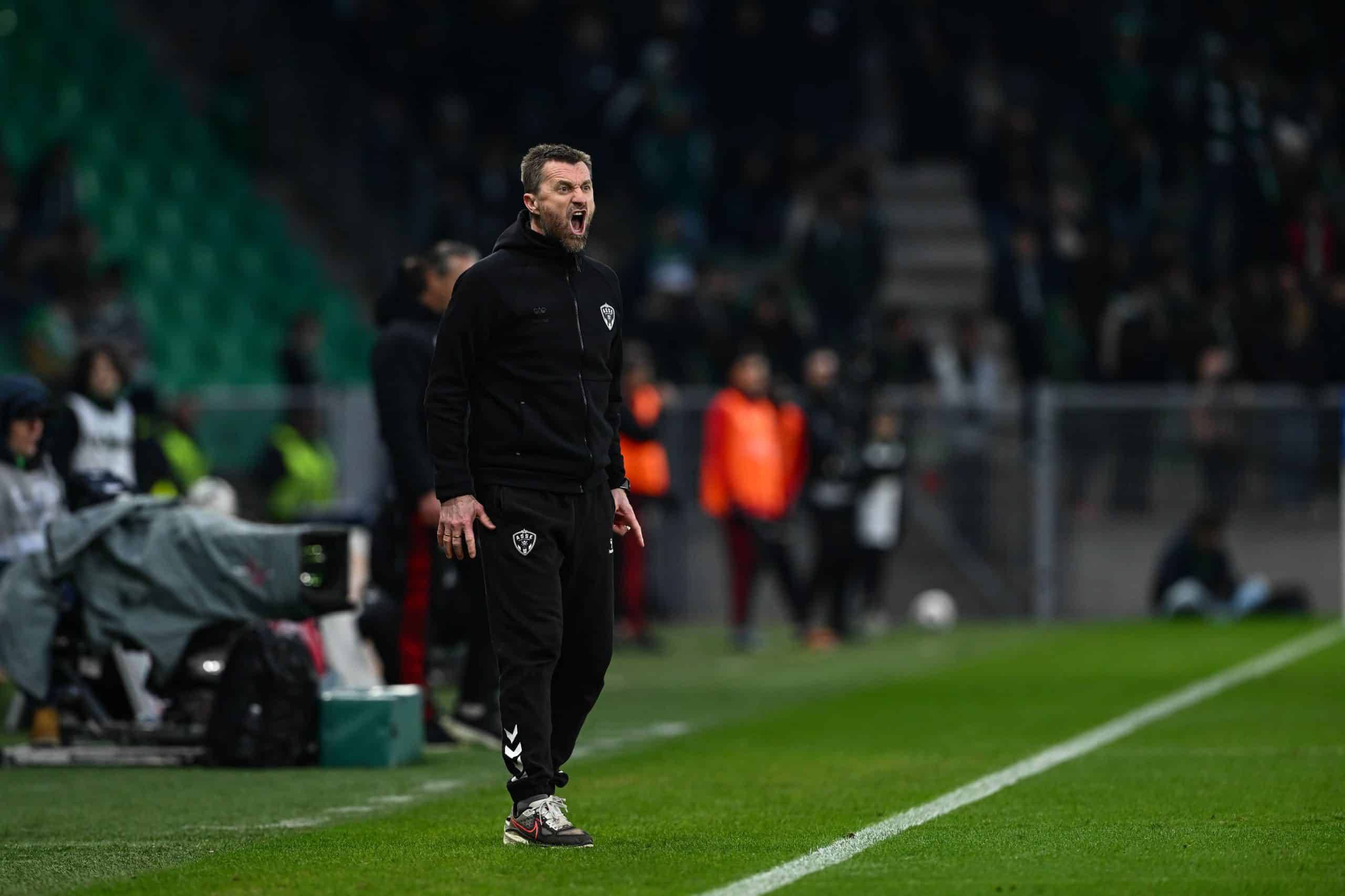 Eirik Horneland, le coach de l'ASSE, était plus énervé sur le terrain qu'aux micros.