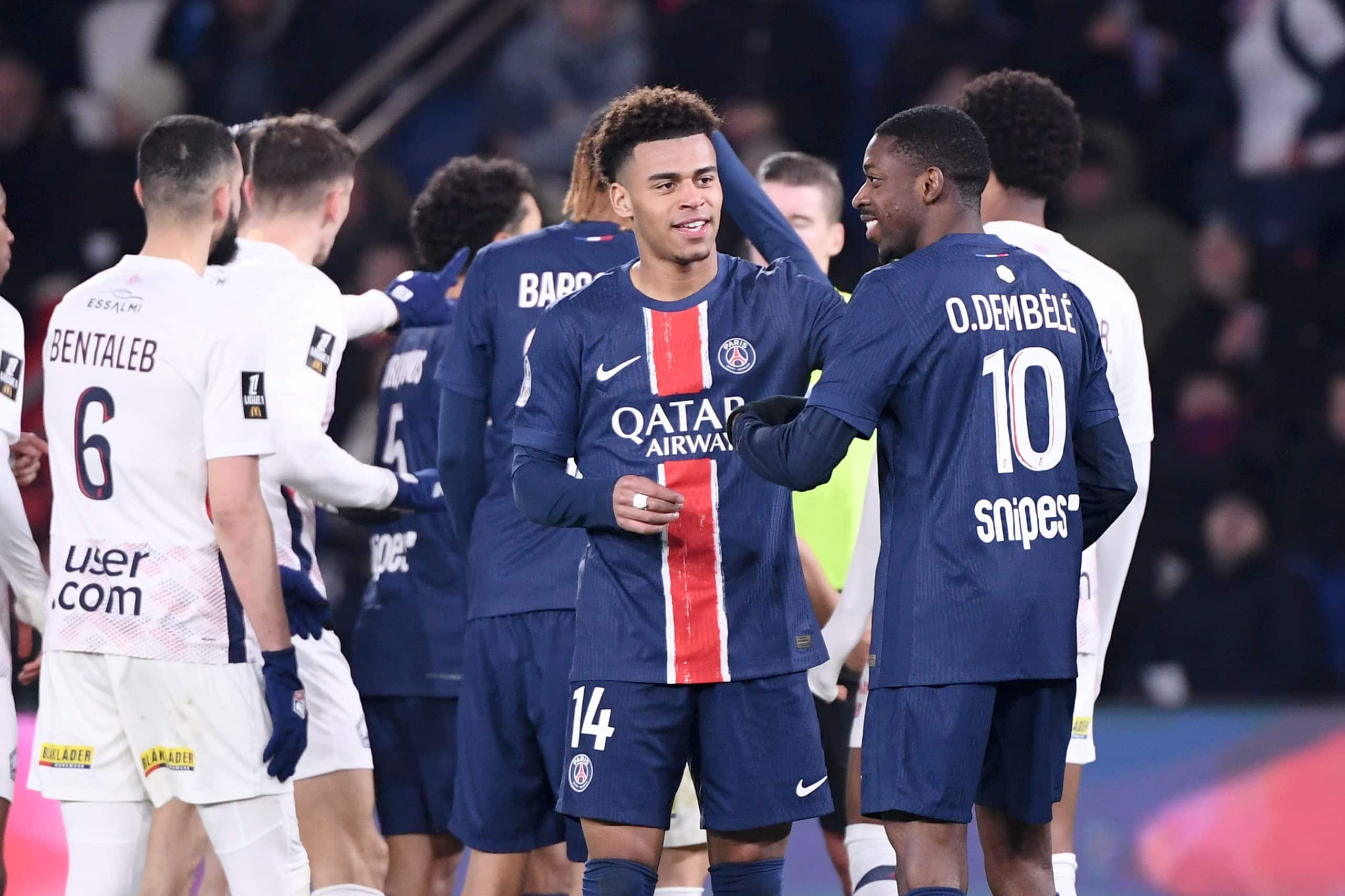 Désiré Doué et Ousmane Dembélé (PSG)
