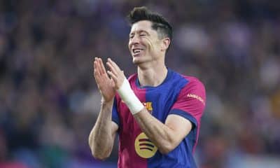 Robert Lewandowski, l'attaquant du FC Barcelone.