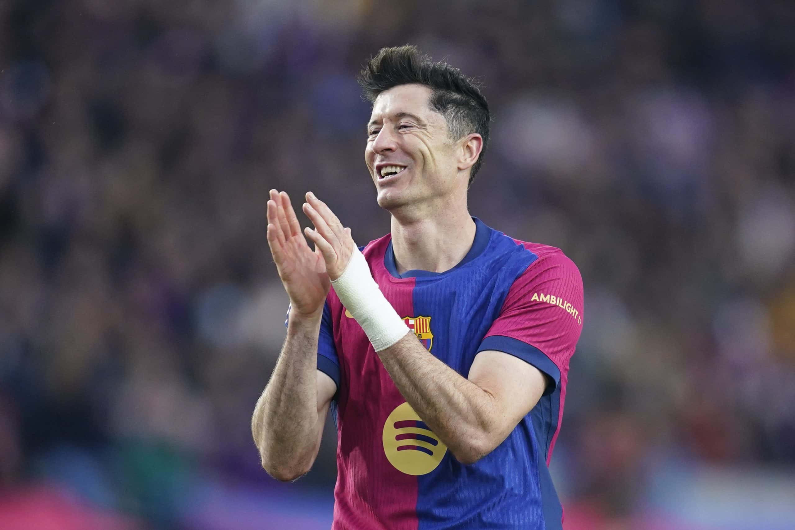 Robert Lewandowski, l'attaquant du FC Barcelone.