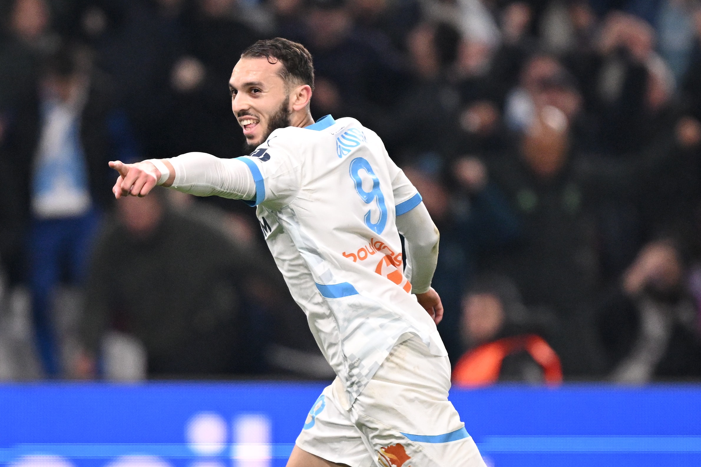 L'attaquant de l'OM, Amine Gouri.