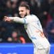 La joie d'Amine Gouiri après son but lors du match OM-Nantes.