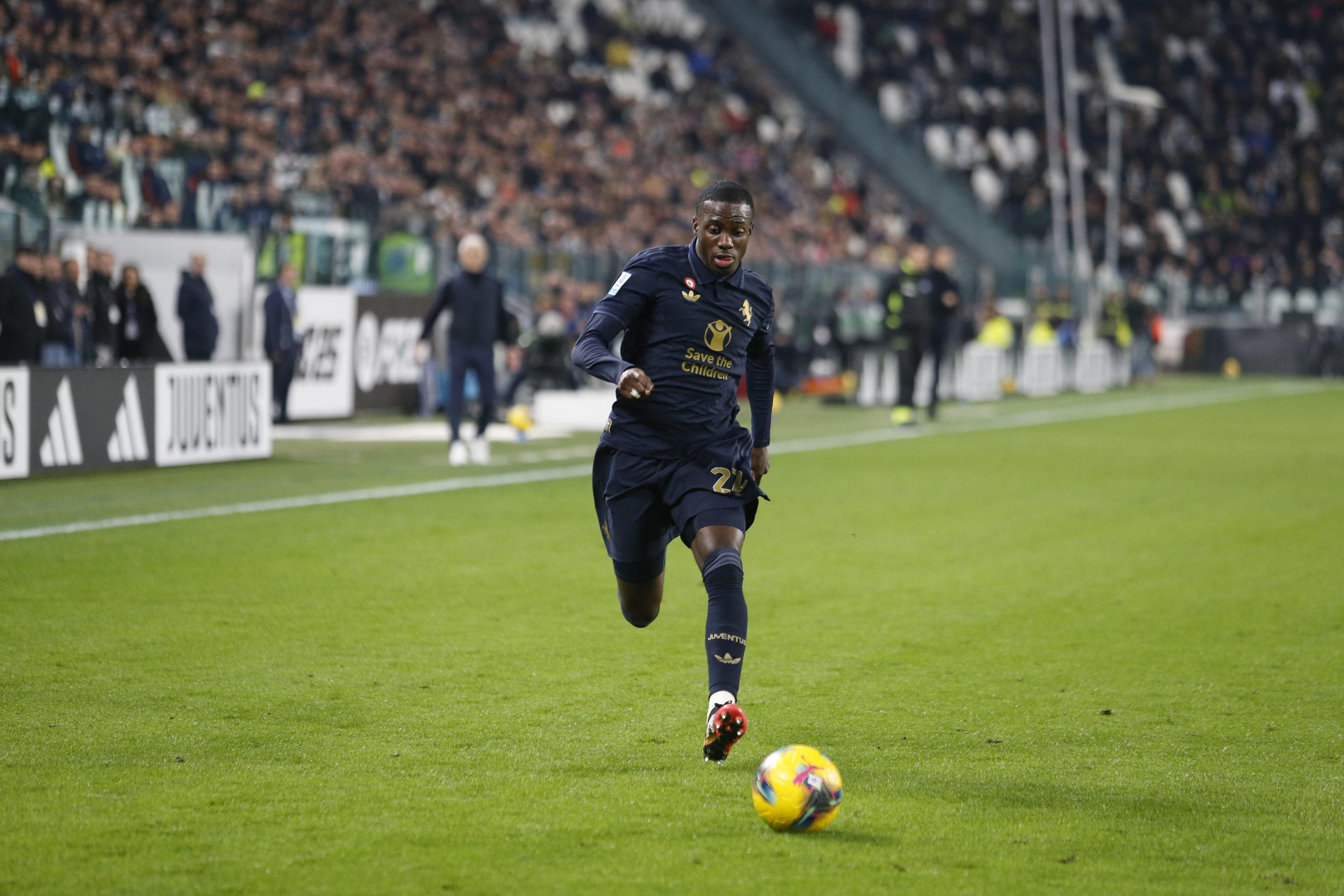 Timothy Weah lors d'un match avec la Juventus Turin.