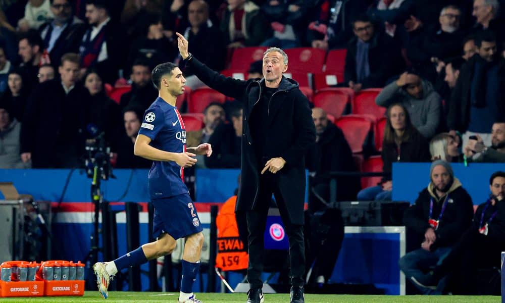 L'entraîneur du PSG, Luis Enrique, lors du match contre Liverpool.