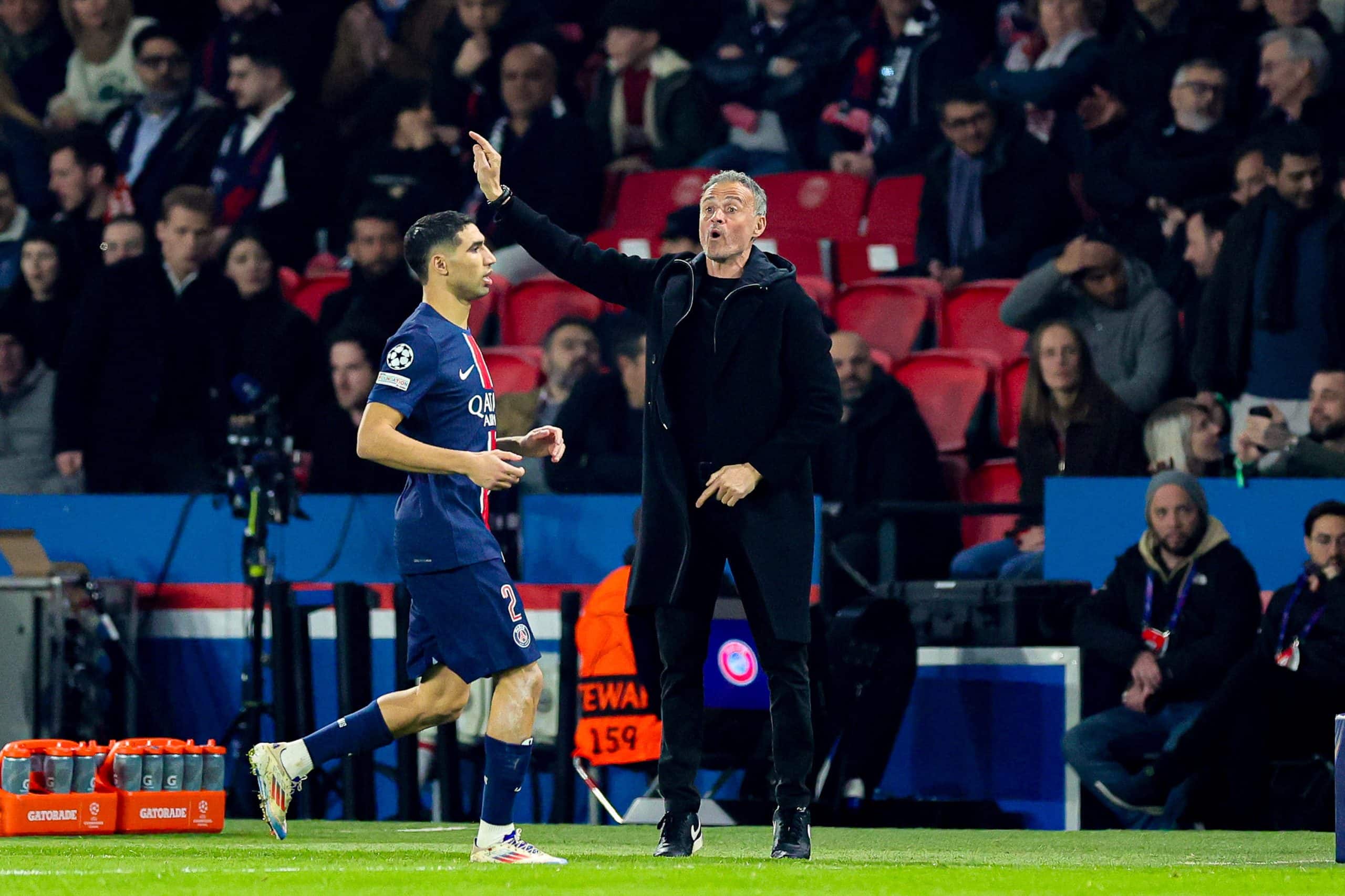 L'entraîneur du PSG, Luis Enrique, lors du match contre Liverpool.