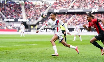 Bradley Barcola lors de Stade Rennais - PSG