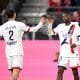 La joie d'Ousmane Dembélé lors de la victoire du PSG à Rennes.