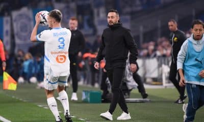 L'entraîneur de l'OM, Roberto De Zerbi, lors du match face à Lens.