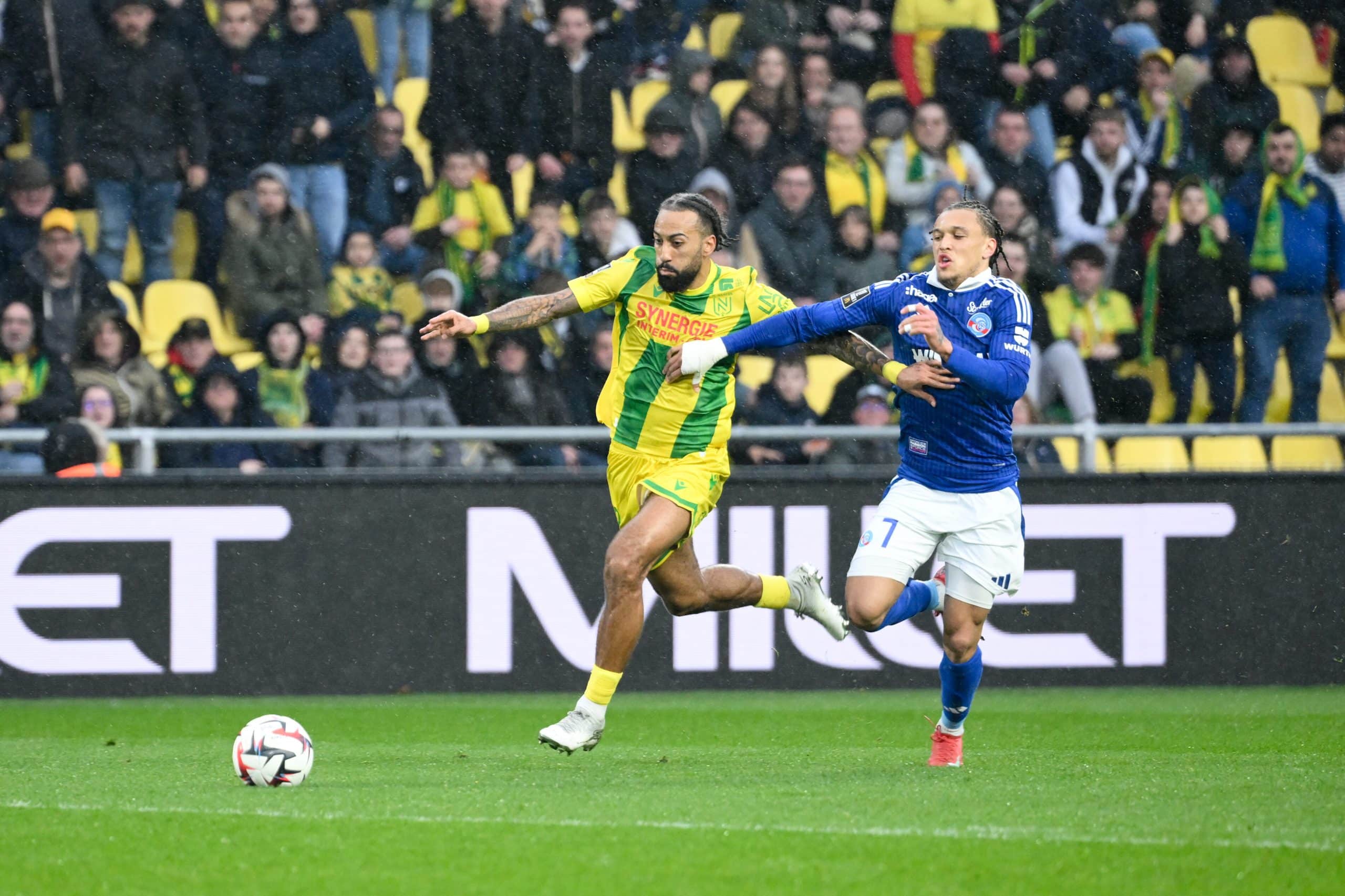 Sorba Thoams, du FC Nantes, face au RC Strasbourg.